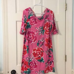 Lilli Pulitzer 100% Cotton Knit Dress Hot Pink